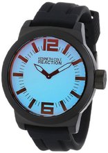 Kenneth Cole REACTION Unisex RK1325 Street Triple Black Bright Blue Dial