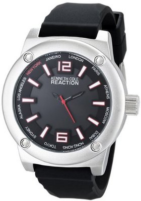 Kenneth Cole REACTION Unisex RK1384 Street Fashion Analog Display Japanese Quartz Black