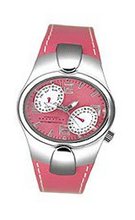 Reaction RK2189 Ladies Fuschia Dial, Fuschia Leather Strap and Glitz