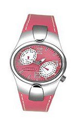 Reaction RK2189 Ladies Fuschia Dial, Fuschia Leather Strap and Glitz