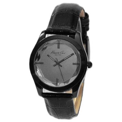 Kenneth Cole Beveled Crystal Gunmetal Quartz KCW2000