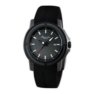 Kenneth Cole Black Round Silicone Analog KC1942