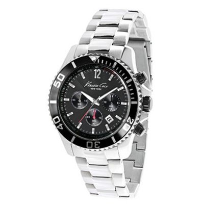 Kenneth Cole KC9250 New York Classic Black Dial Chronograph Steel Bracelet