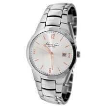 Kenneth Cole KCW3033 Rose Gold Silver Analog Date Dial Steel  NEW