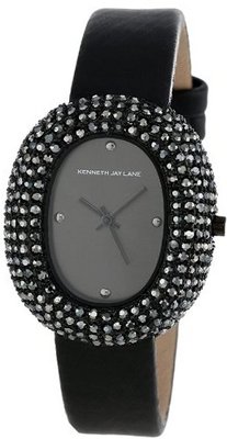 Kenneth Jay Lane 2401S-01 Black Hematite Leather