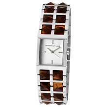 Kenneth Jay Lane KJLANE-1503 1500 Series Mother-Of-Pearl Dial Stainless Steel and Brown Tortoise Resin