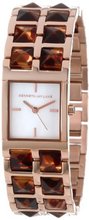 Kenneth Jay Lane KJLANE-1513 1500 Series Mother-Of-Pearl Dial Rose Gold Ion-Plated Stainless Steel and Brown Tortoise Resin