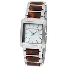 Kenneth Jay Lane KJLANE-1603 White Dial Stainless Steel and Brown Tortoise Resin