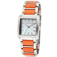 Kenneth Jay Lane KJLANE-1605 Mother-Of-Pearl Dial Stainless Steel and Coral Resin