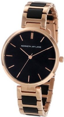 Kenneth Jay Lane KJLane-1711 Rose Gold Stainless Steel Black Dress