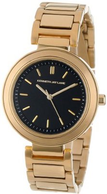 Kenneth Jay Lane KJLANE-2004 Black Dial Gold Ion-Plated Stainless Steel