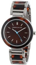 Kenneth Jay Lane KJLANE-2015 Brown Sunray Dial Stainless Steel and Brown Tortoise Resin