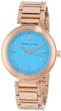 Kenneth Jay Lane KJLANE-2038 Blue Dial Rose Gold Ion-Plated Stainless Steel