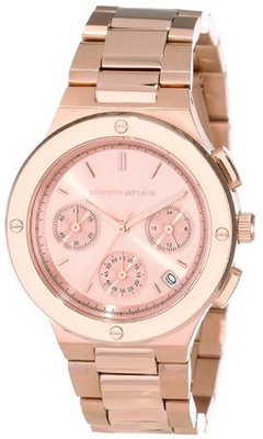 Kenneth Jay Lane KJLANE-2113 2100 Series Chronograph Rose Dial Rose Gold Ion-Plated Stainless Steel