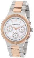 Kenneth Jay Lane KJLANE-2134 Chronograph White Mother-Of-Pearl Dial Two Tone Stainless Steel