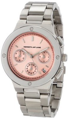 Kenneth Jay Lane KJLane-2139 Chronograph Pale Pink Dial Stainless Steel