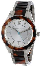 Kenneth Jay Lane KJLANE-2216 Silver Dial Stainless Steel and Brown Tortoise Resin