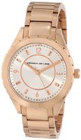 Kenneth Jay Lane KJLANE-2240 2200 Series Silver Dial Rose Gold Tone Ion-Plated Stainless Steel