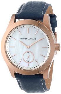 Kenneth Jay Lane KJLANE-2305S-03C 2300 Series Mother-Of-Pearl Dial Blue Leather