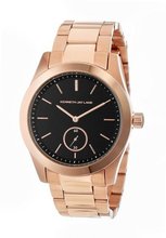 Kenneth Jay Lane KJLANE-2308B 2300 Series Black Dial Rose Gold Ion-Plated Stainless Steel