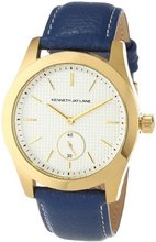 Kenneth Jay Lane KJLANE-2311S-03C White Textured Dial Blue Leather