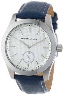 Kenneth Jay Lane KJLANE-2312S-03C White Textured Dial Blue Leather