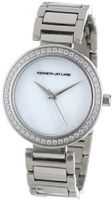 Kenneth Jay Lane KJLANE-2602 Mother-Of-Pearl Dial Crystal Accented Stainless Steel