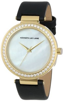 Kenneth Jay Lane KJLANE-2604S-01 2600 Series Analog Display Japanese Quartz Black