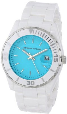 Kenneth Jay Lane KJLANE-3005 3000 Series Analog Display Japanese Quartz White