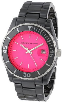 Kenneth Jay Lane KJLANE-3010 3000 Series Analog Display Japanese Quartz Black
