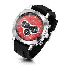 KENNETT Quartz with Black Dial Chronograph Display and Black Leather Strap 2001.4105