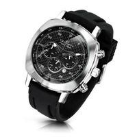 KENNETT Quartz with Black Dial Chronograph Display and Black Plastic or PU Strap 2001.4302