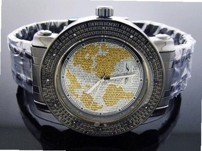 King Master 12 Diamond with World Map Face