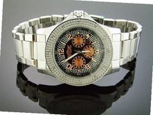 King Master 50mm Round 12 Diamond Silver Face