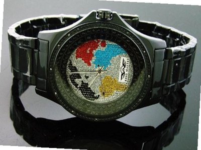 King Master 50mm Round 12 Diamond World Face