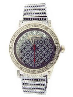 King Master 50mm Round 12 Diamonds Ss Band