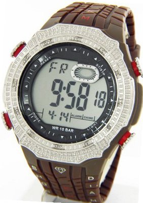 King Master Diamond Case & Brown Band Digital G Diamond Shock #KM-522