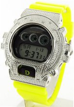 King Master Diamond Case & Hot Yellow Band Digital G Diamond Shock #KM-502