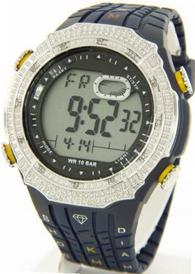 King Master Diamond Case & Navy Blue Band Digital G Diamond Shock #KM-523