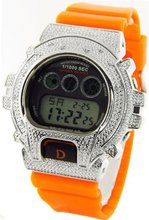 King Master Diamond Case & Shiny Orange Band Digital G Diamond Shock #KM-504