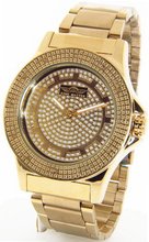 King Master Genuine Diamond 18K Gold Case Metal Band w/ 2 Interchangeable Bands #KM-551