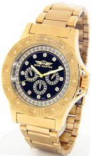 King Master Genuine Diamond 18K Gold Case Metal Band w/ 2 Interchangeable Bands #KM-554