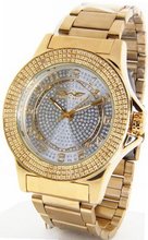 King Master Genuine Diamond 18K Gold Case Metal Band w/ 2 Interchangeable Bands #KM-555