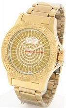 King Master Genuine Diamond 18K Gold Case Metal Band w/ 2 Interchangeable Bands #KM-559