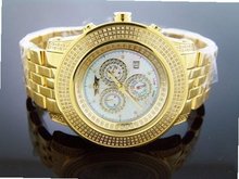 King Master Swiss Movt Round 302 PCS Diamonds 50mm Yellow Gold