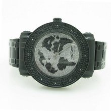 New King Master All Black World Map Face 12 Genuine Diamond KM1049