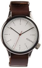 Komono - Magnus Large Metal Case - Silver Burgundy