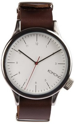 Komono - Magnus Large Metal Case - Silver Burgundy