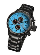 Black Bracelet Blue Dial Big Face Day Date Konigswerk AQ201740G