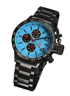Black Bracelet Blue Dial Big Face Day Date Konigswerk AQ201740G
